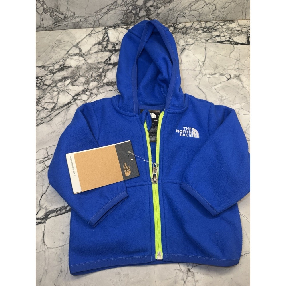 North Face 3-6 Months Baby Glacier Fleece Zip Up Jacket NEW